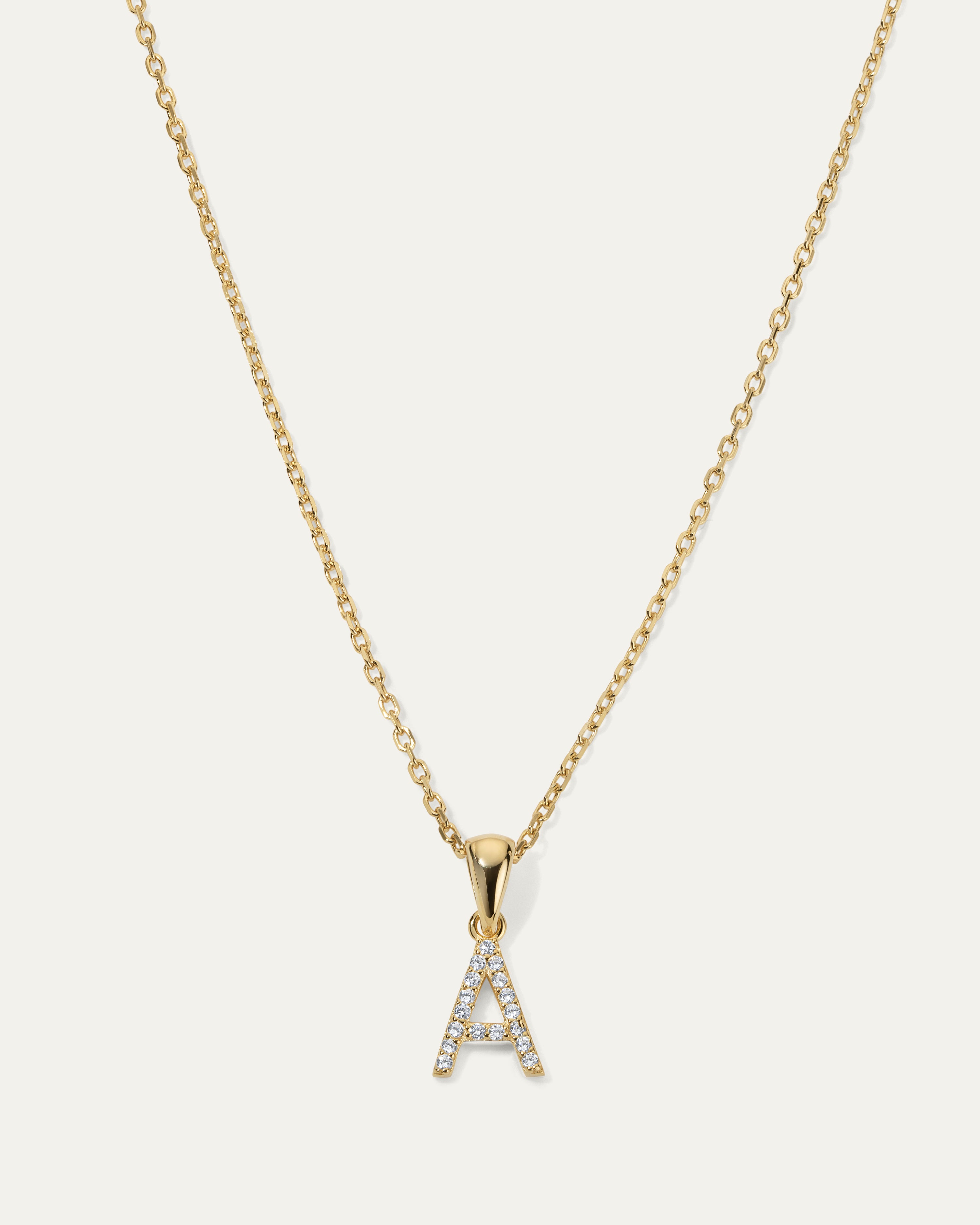 The All Me Pavé Letter Necklace