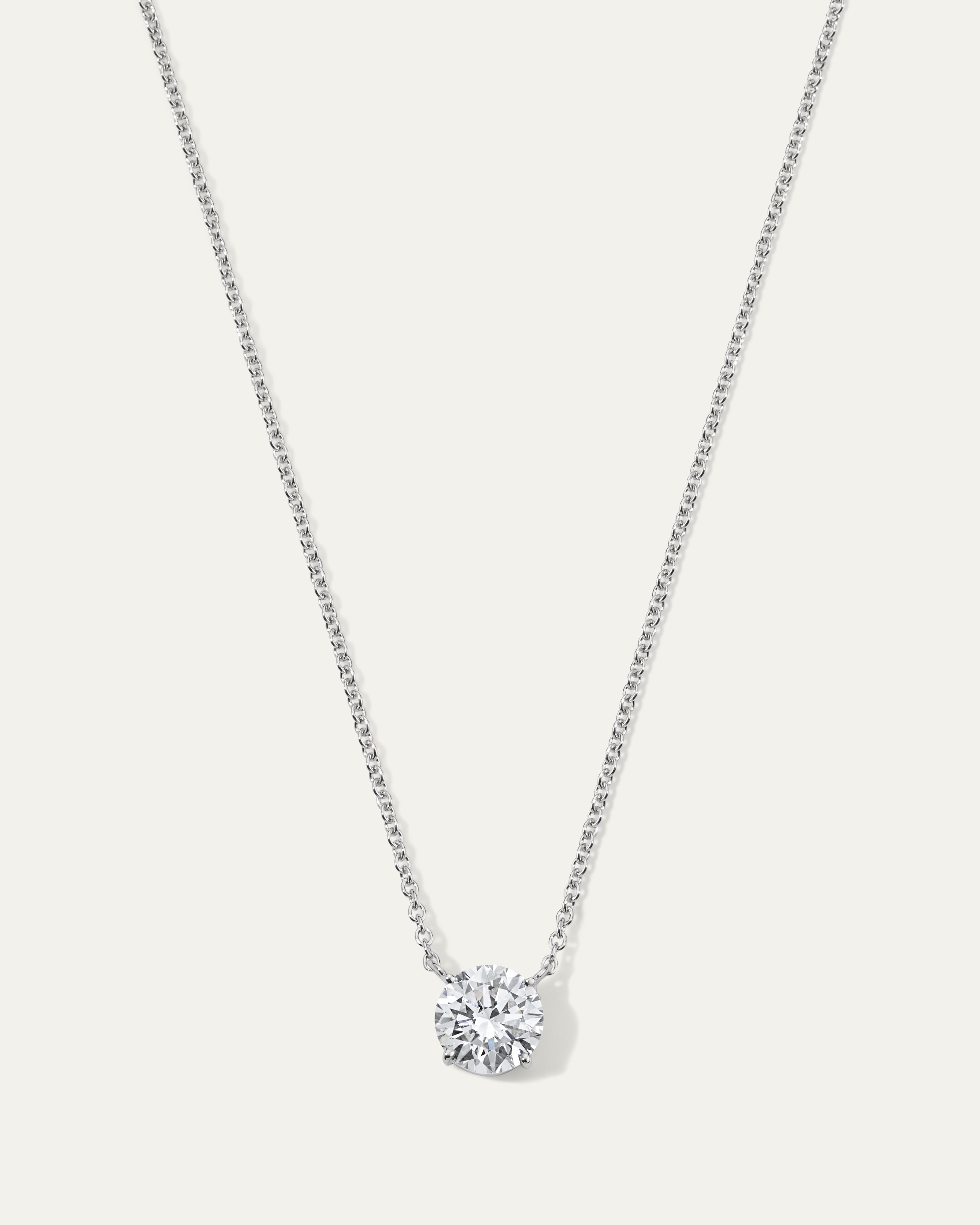 The Lab Diamond Floating Solitaire Necklace