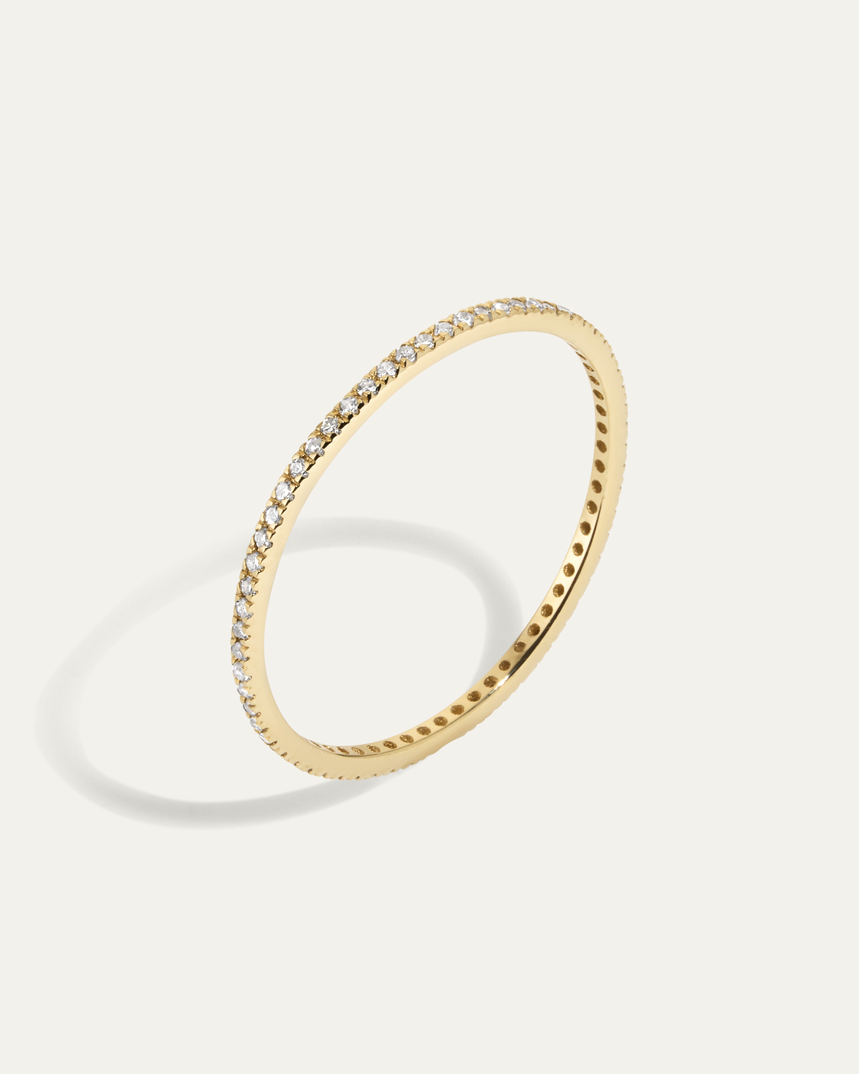 The Diamond Pavé Stacking Ring