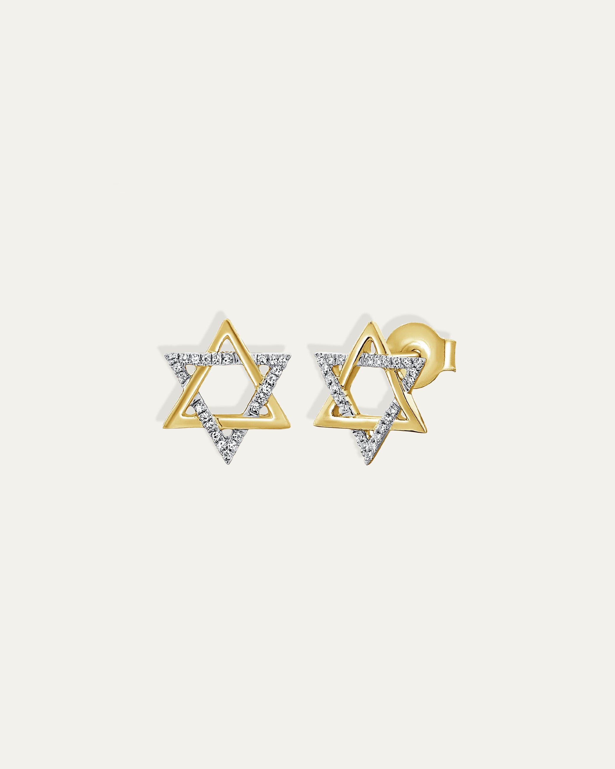 Signature Star of David Diamond Stud Earrings