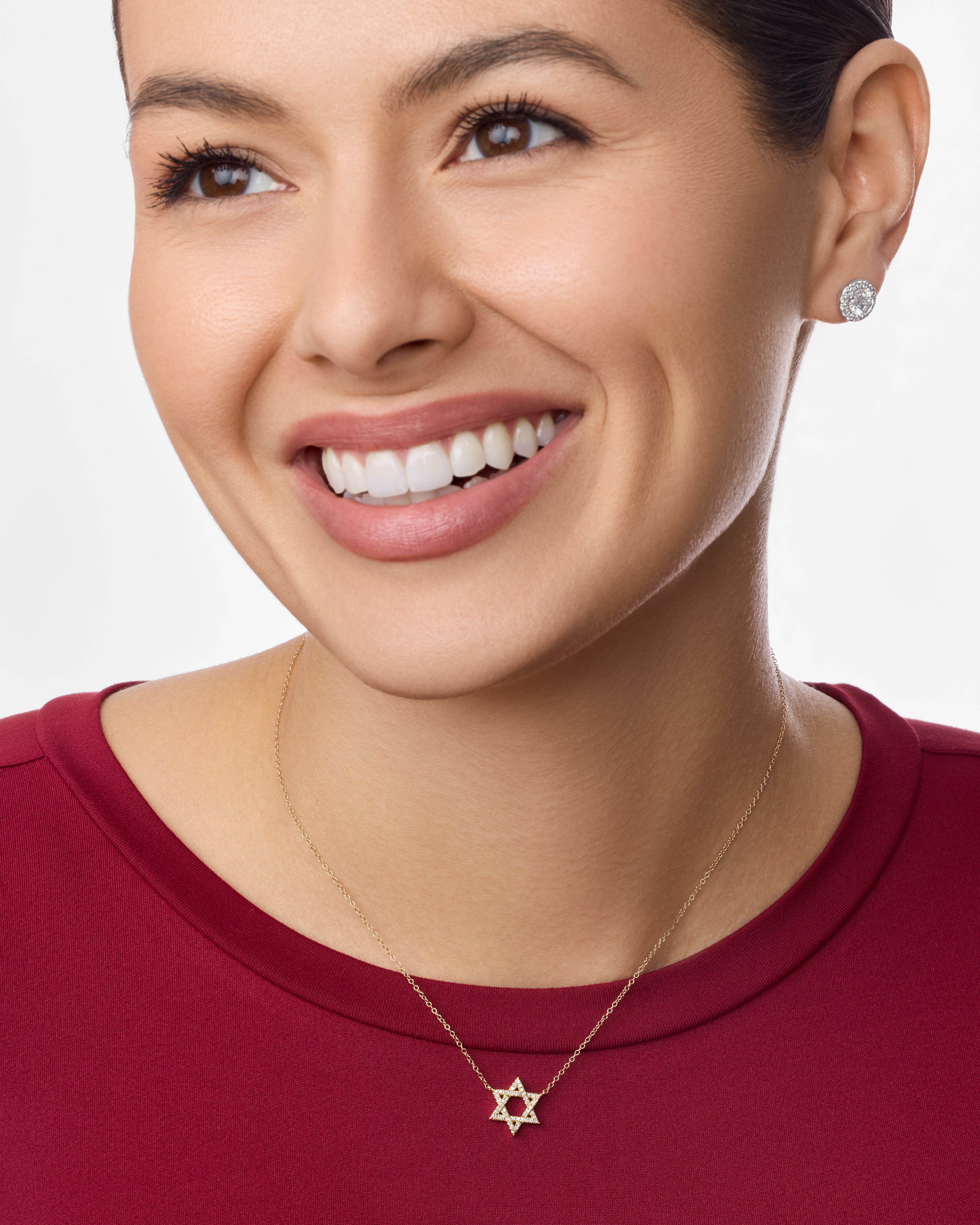 The Star of David Pavé Diamond Necklace