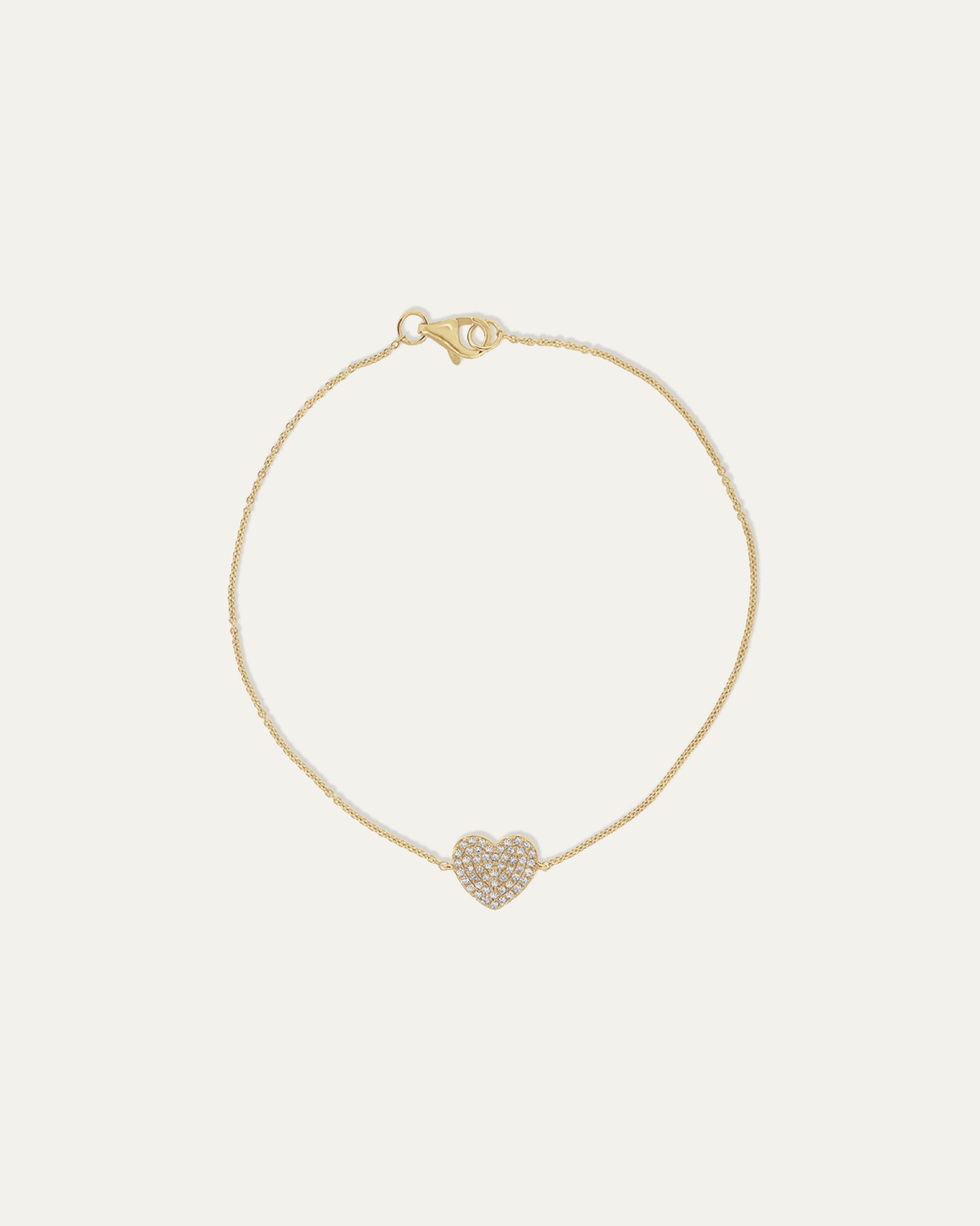 The Lev Diamond Heart Bracelet