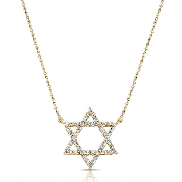 The Star of David Pavé Diamond Necklace