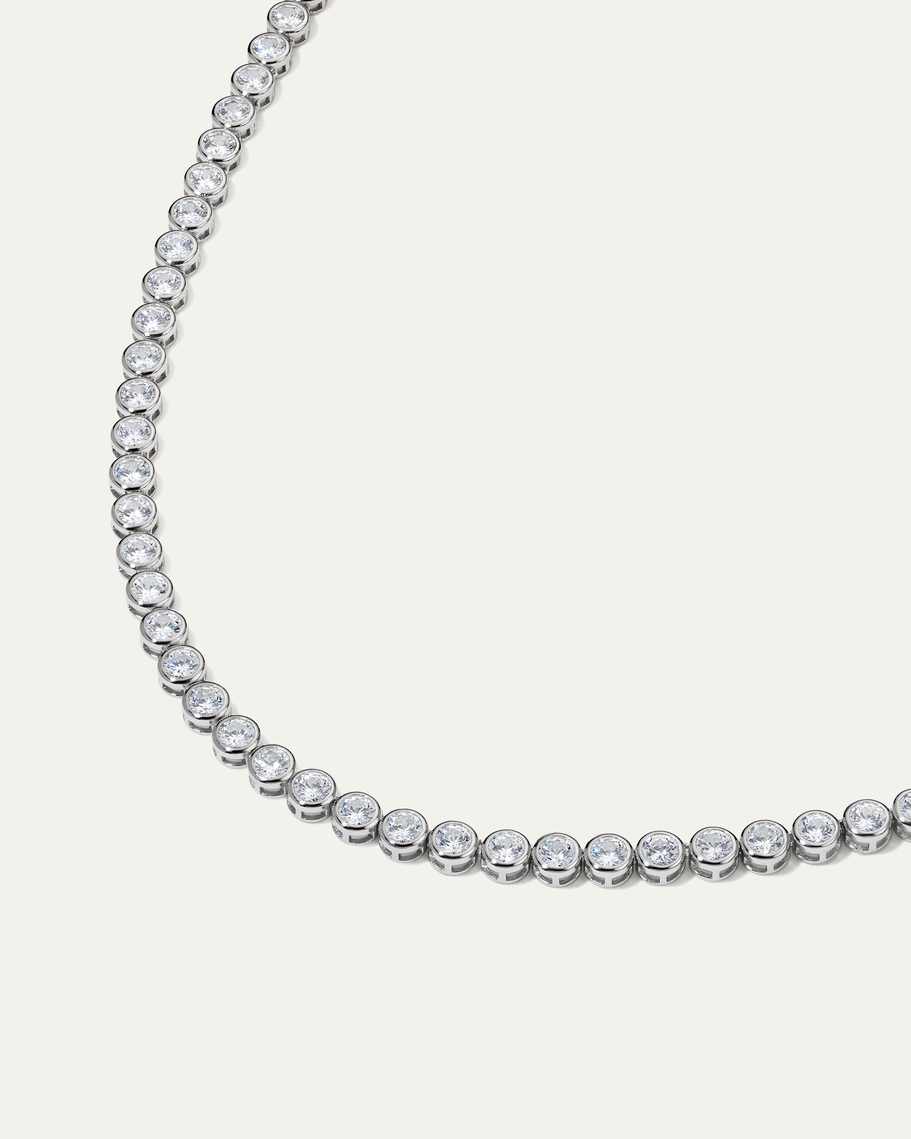 Charlotte Bezel Tennis Necklace