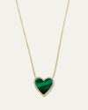 The My Heart Malachite Diamond Necklace