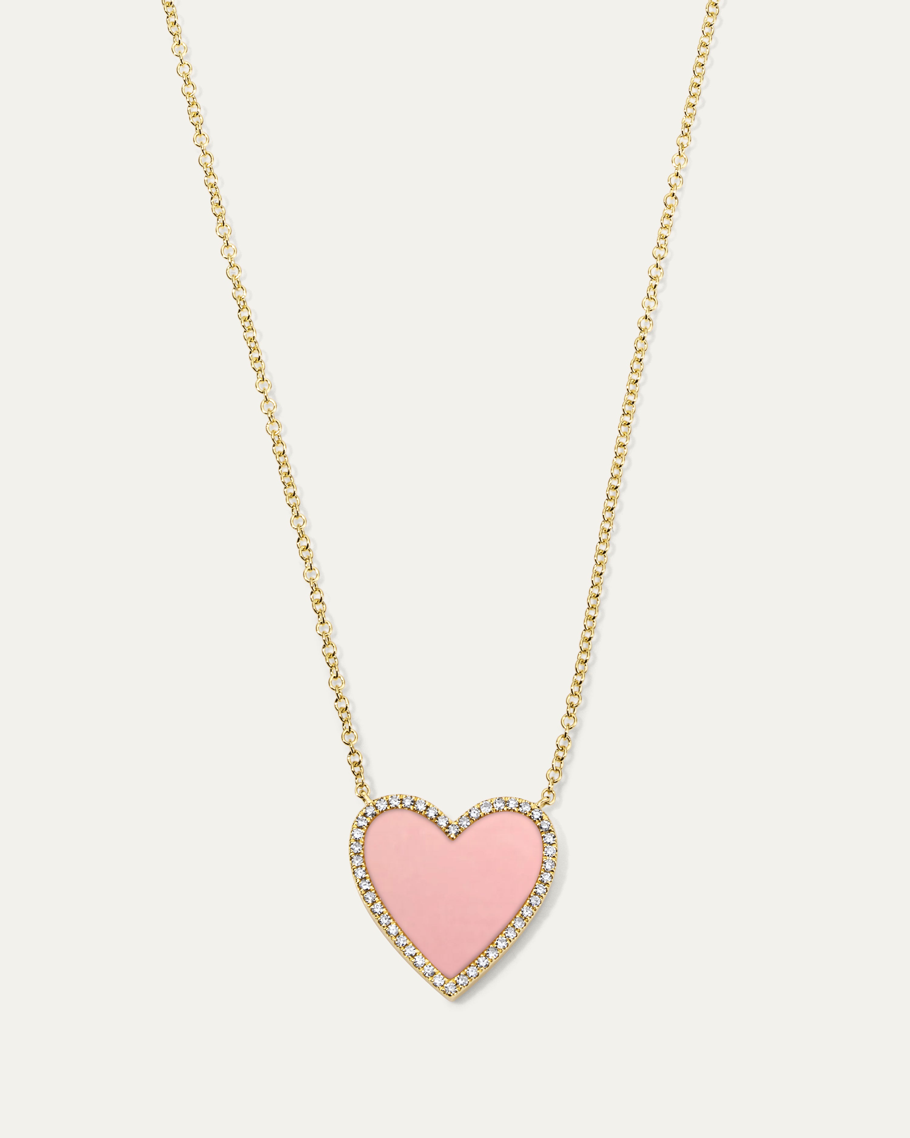 Jane My Heart™ Pink Opal Diamond Necklace