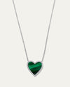 The My Heart Malachite Diamond Necklace