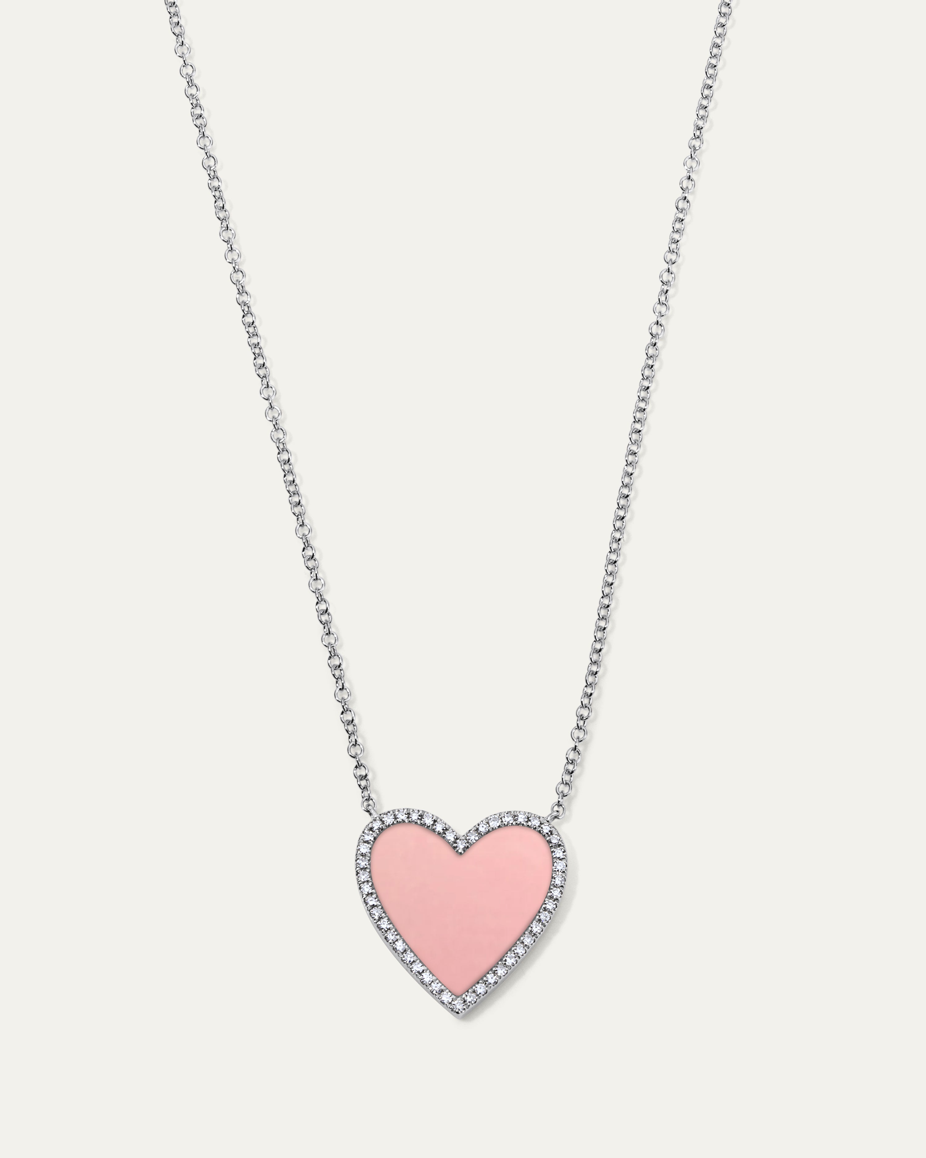 Jane My Heart™ Pink Opal Diamond Necklace