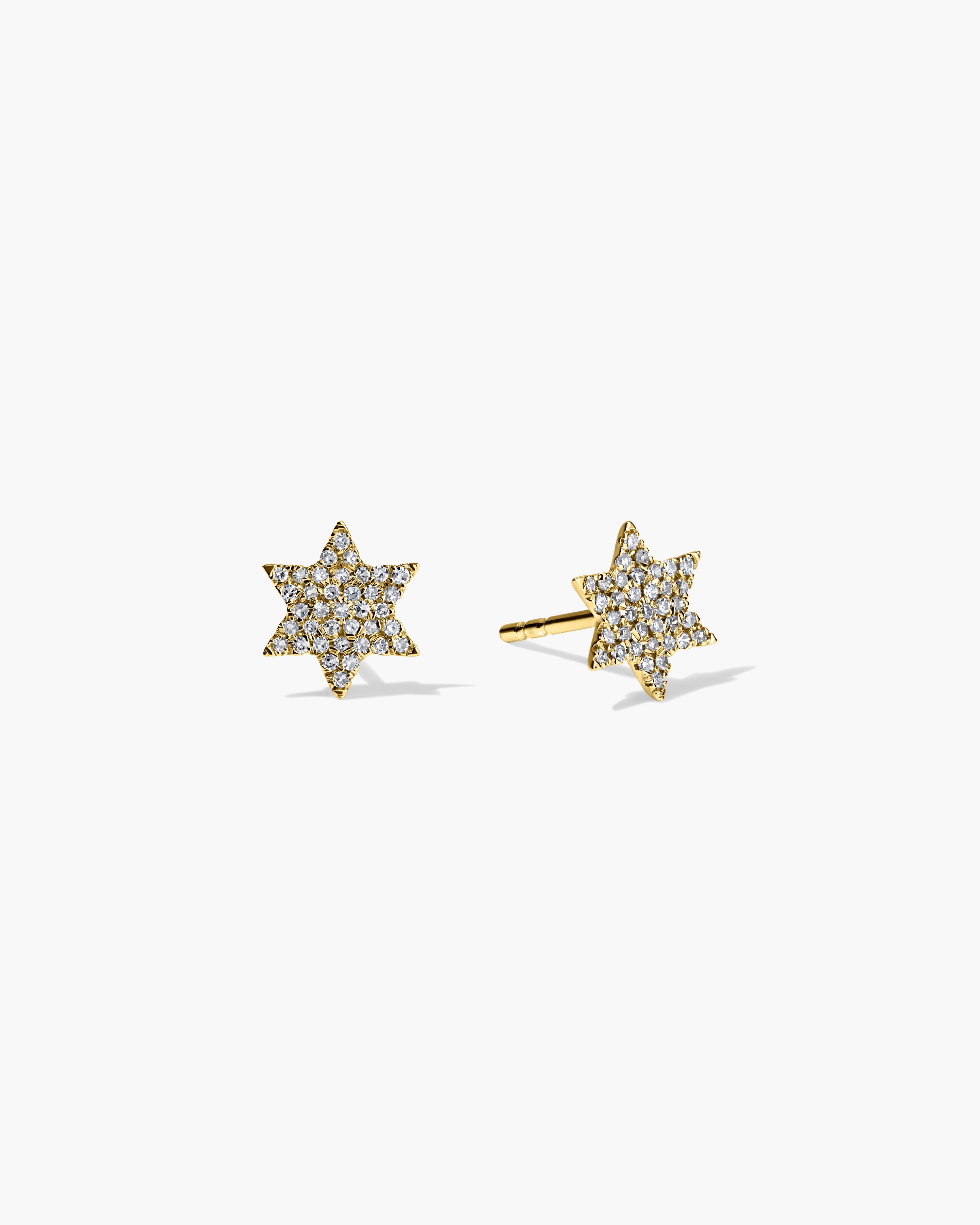 Star of David Pavé Diamond Cluster Stud Earrings