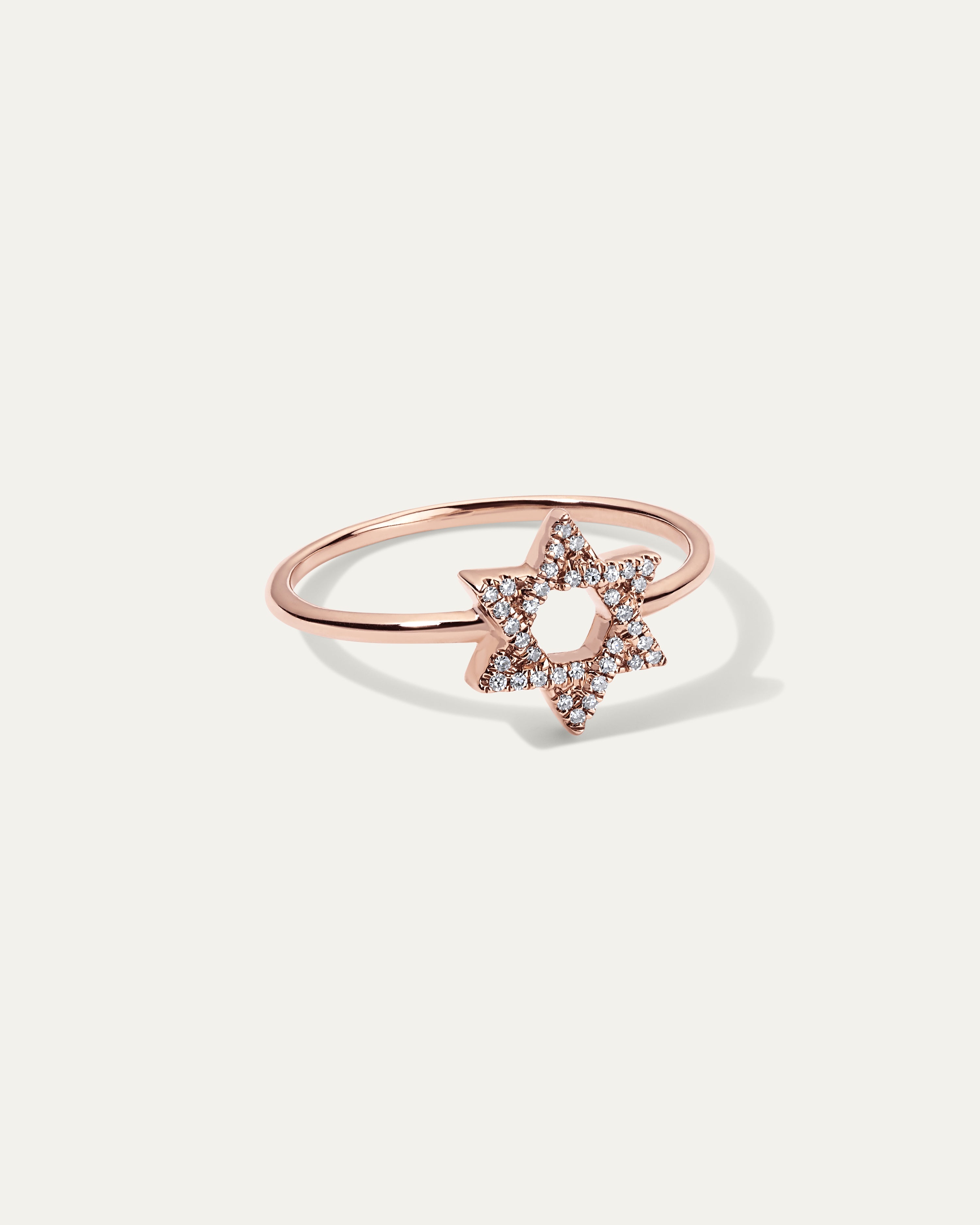 Sarah Star of David Pavé Diamond Ring
