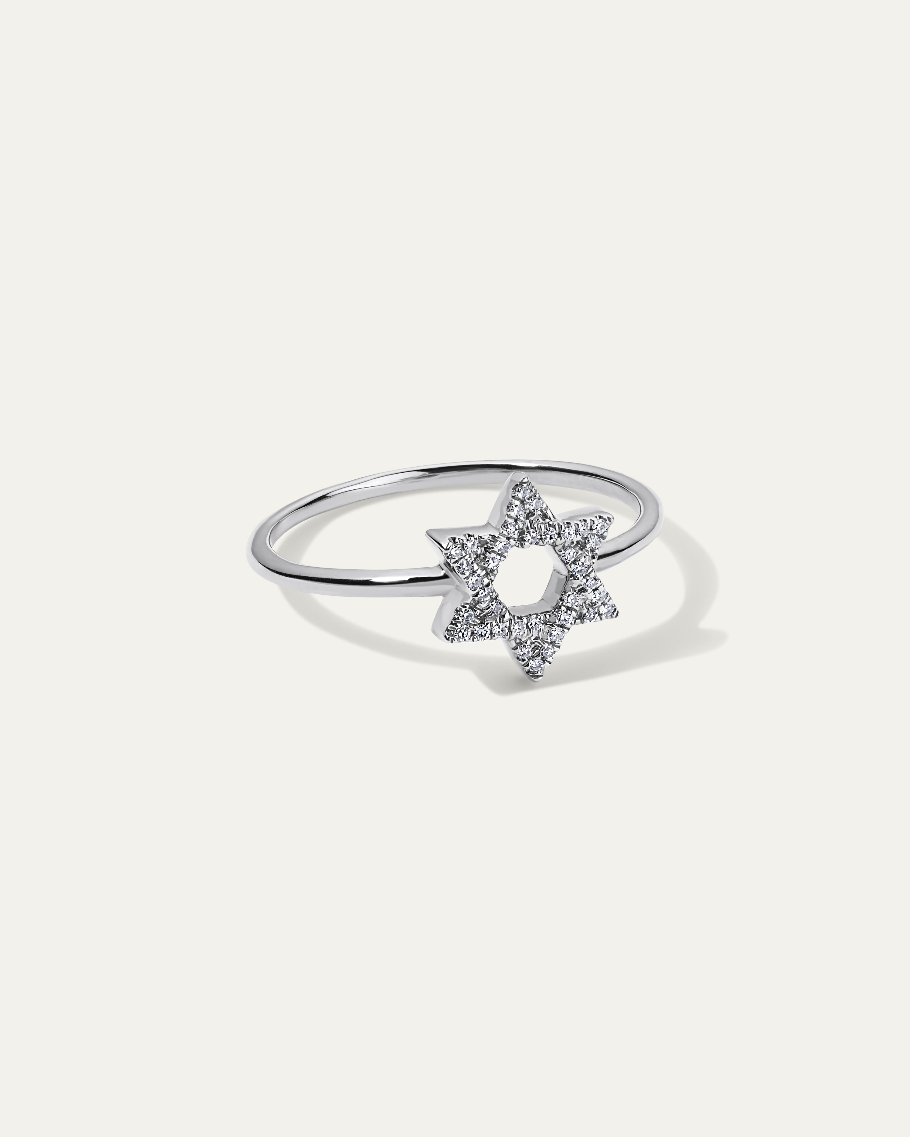 Sarah Star of David Pavé Diamond Ring