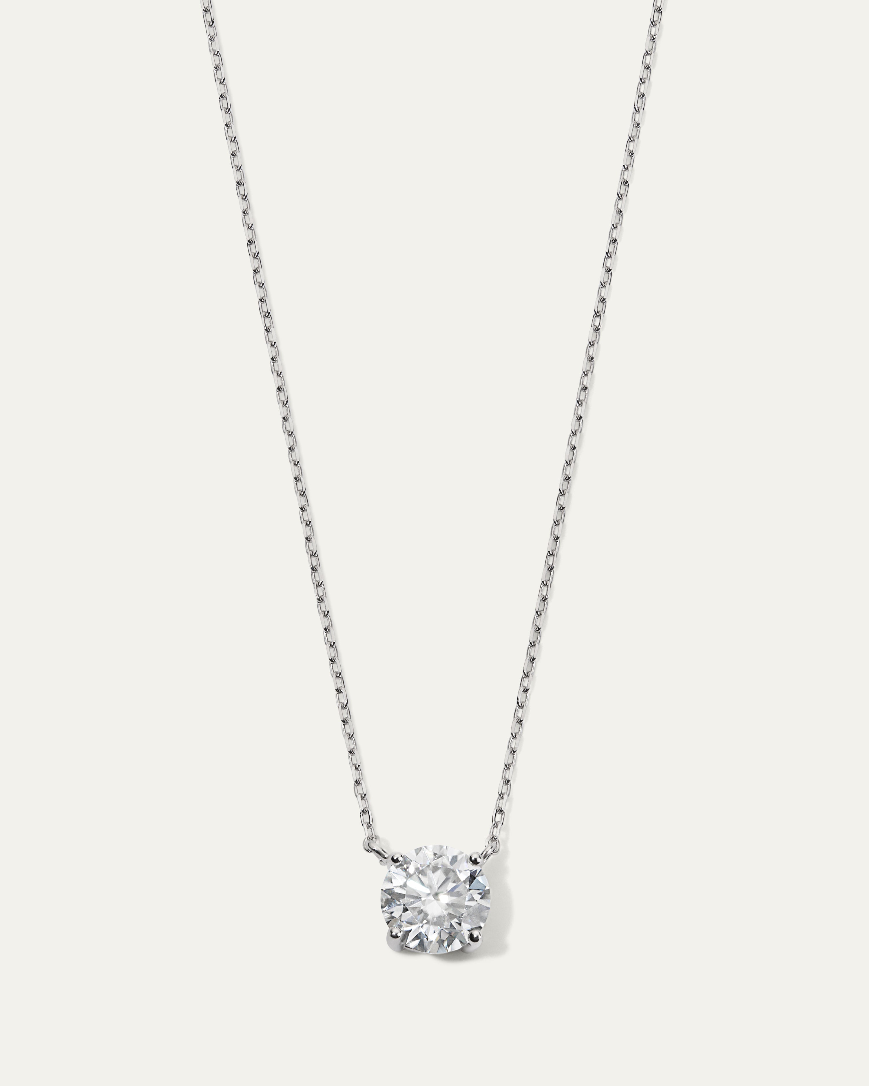 The Floating Lab Diamond Solitaire Necklace