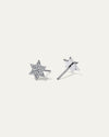 The Star of David Diamond Cluster Stud Earrings