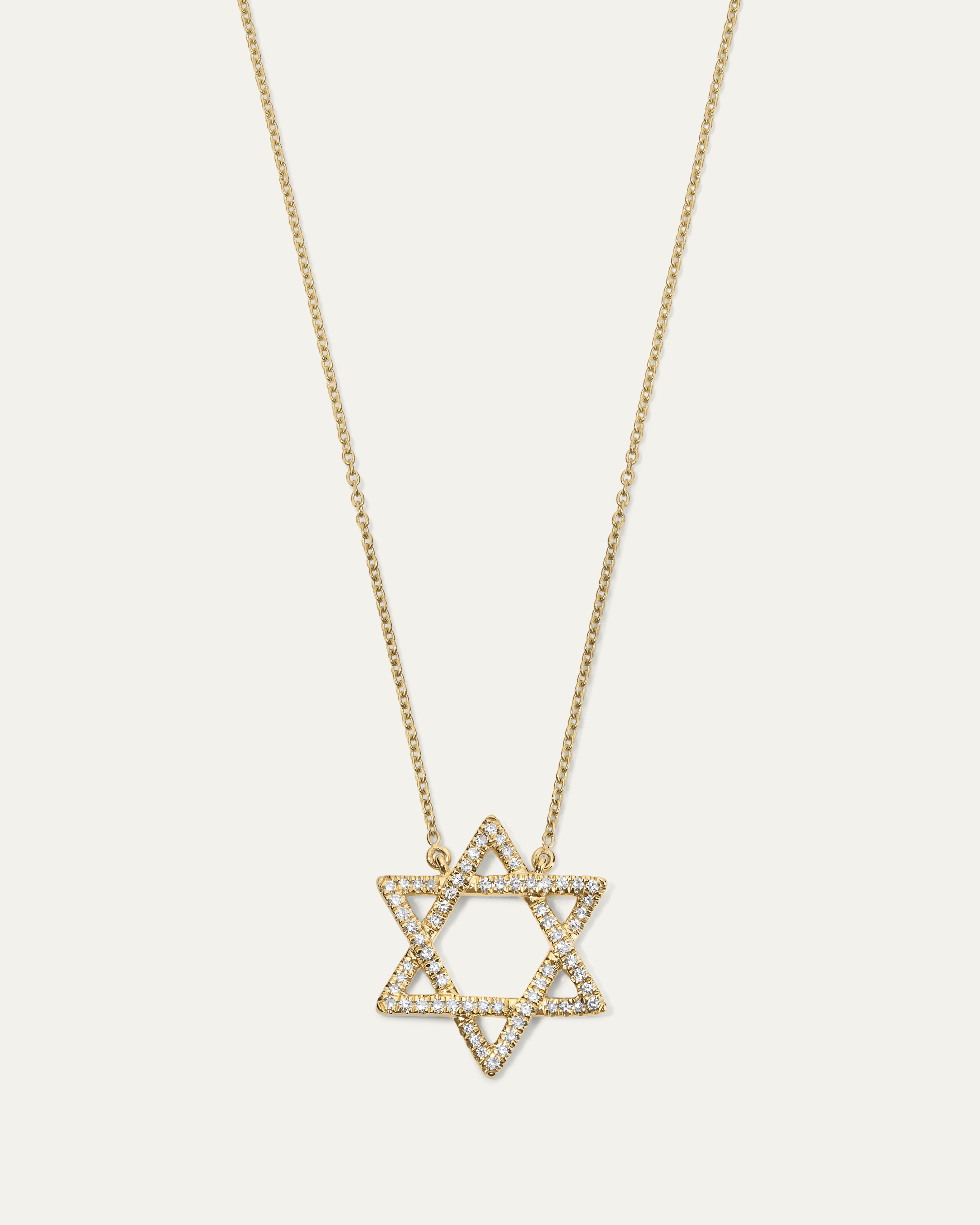 Star of David Pavé Diamond Necklace
