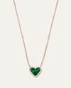 The My Heart Malachite Diamond Necklace