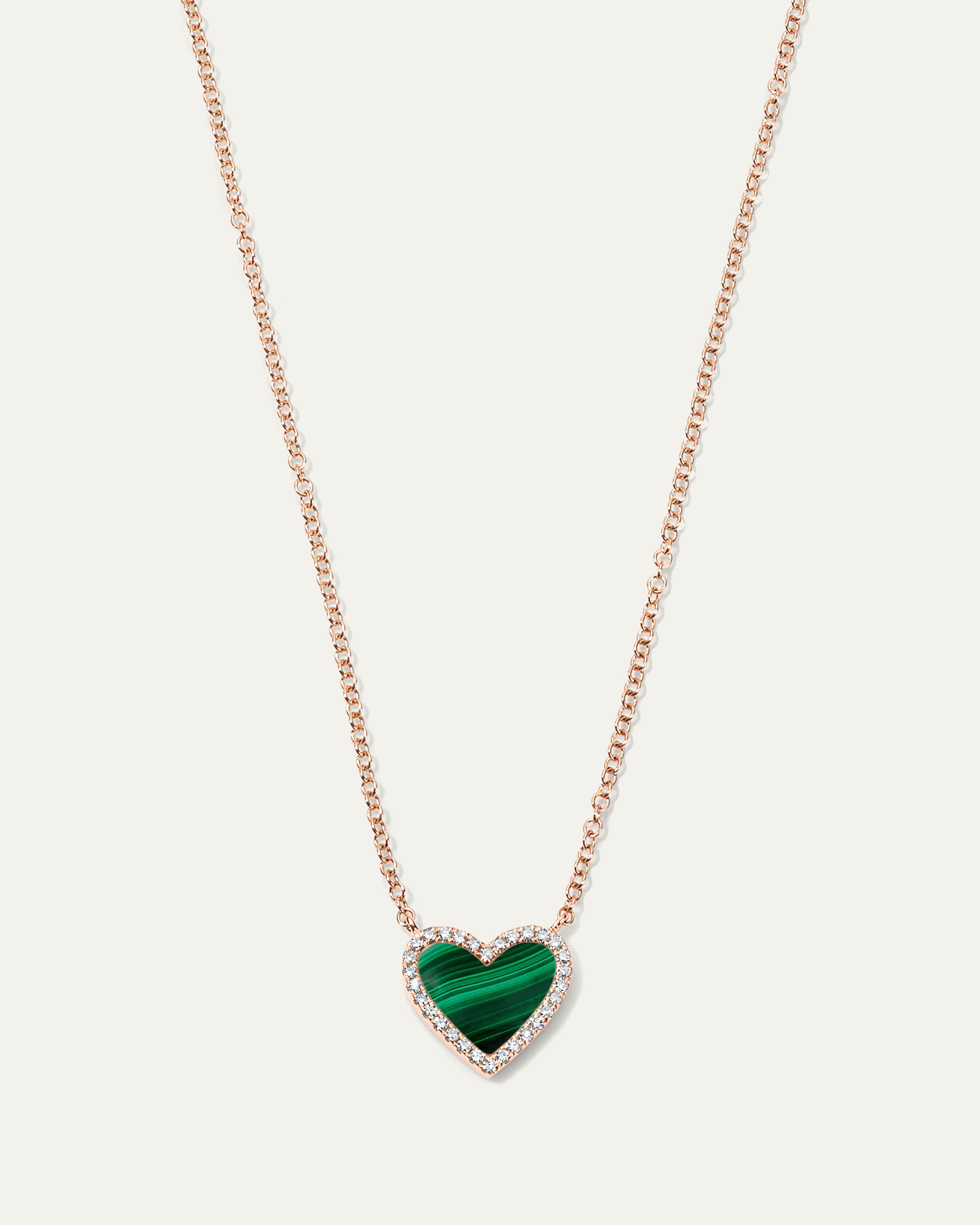 Jane My Heart™ Malachite Diamond Necklace