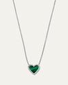 The My Heart Malachite Diamond Necklace