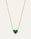 The My Heart Malachite Diamond Necklace
