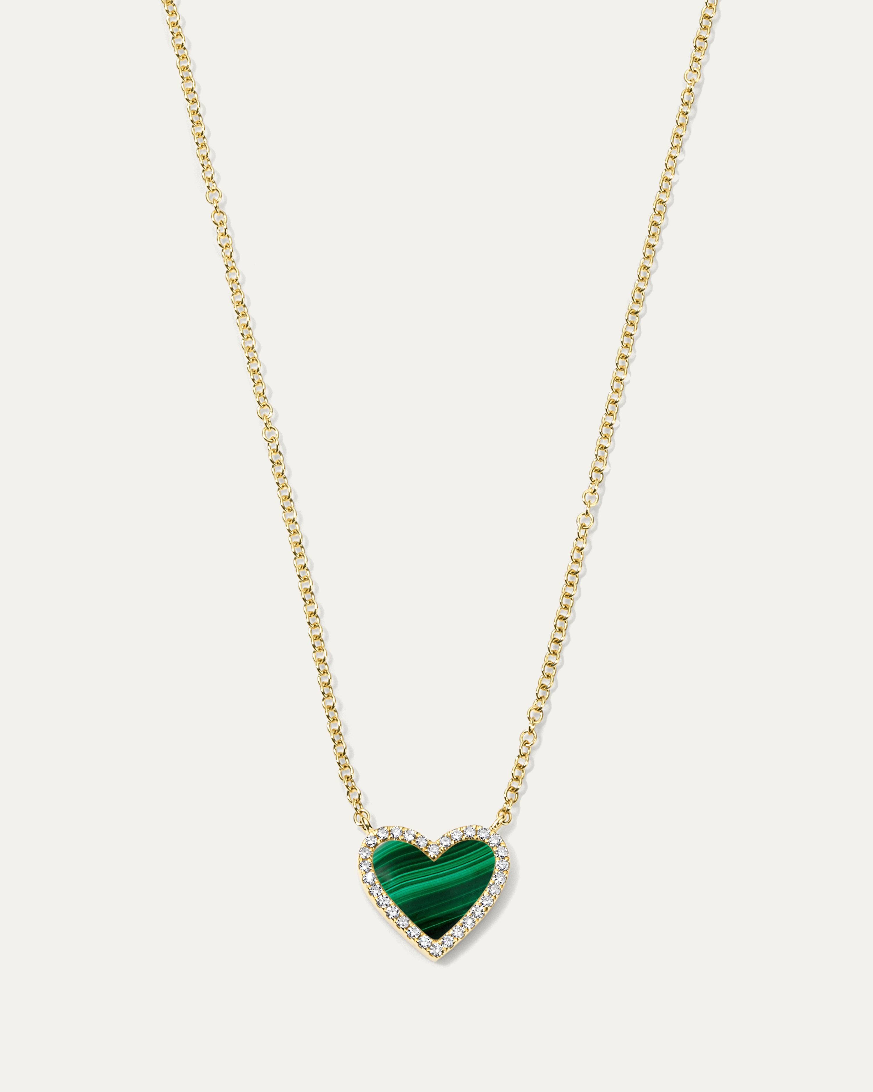 Jane My Heart™ Malachite Diamond Necklace