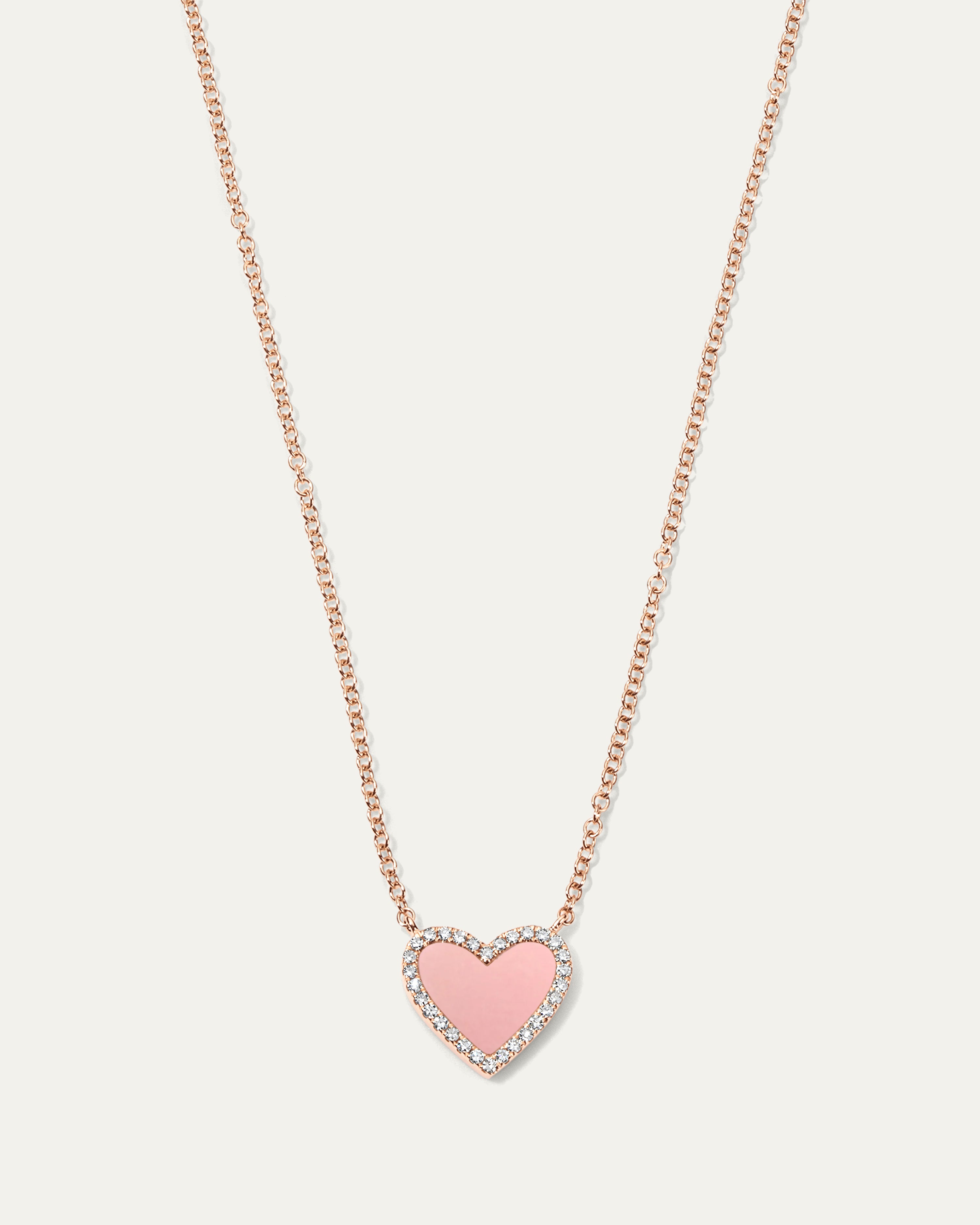 Jane My Heart™ Pink Opal Diamond Necklace