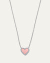 The My Heart Pink Opal Diamond Necklace