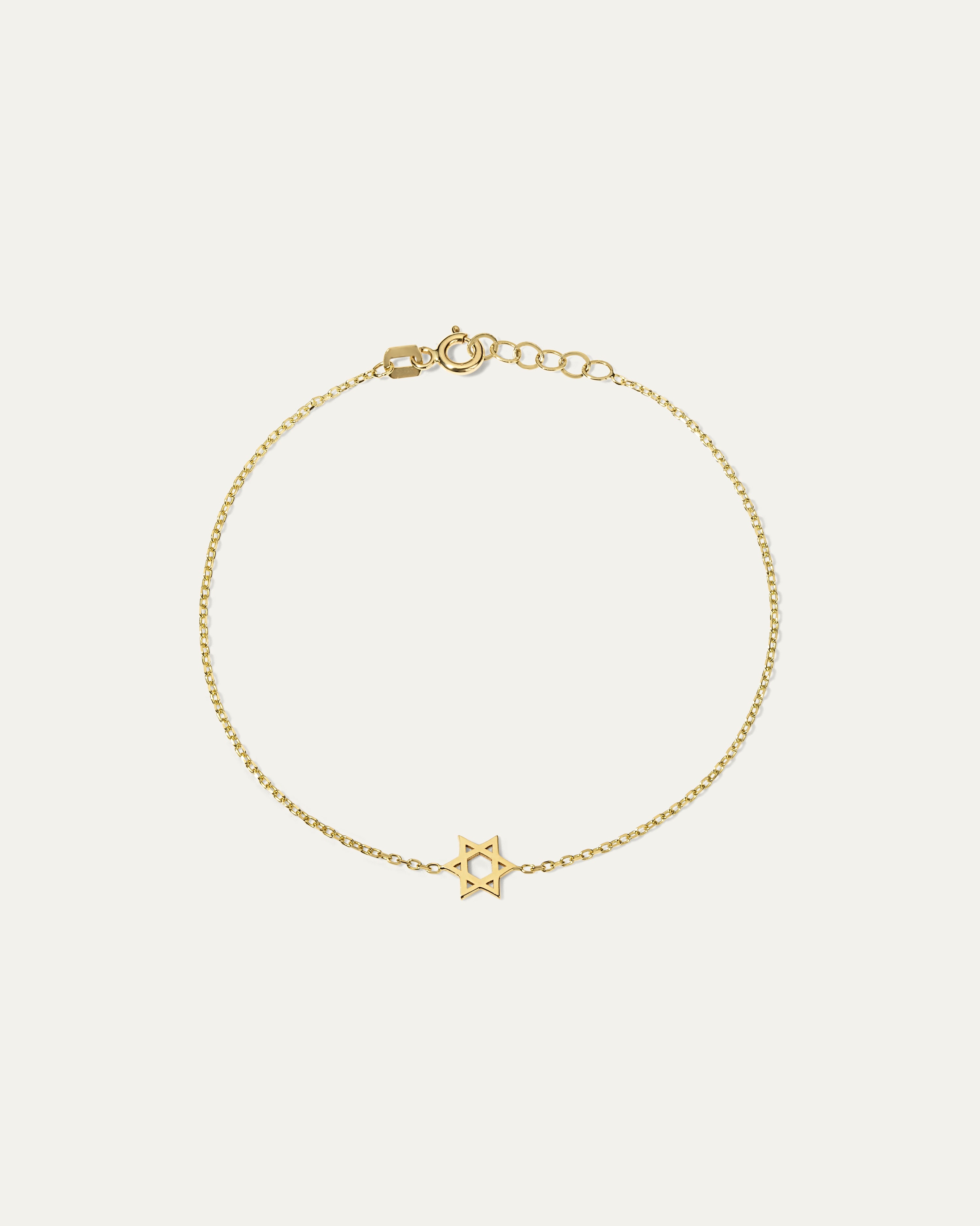 Mini Star of David Gold Bracelet