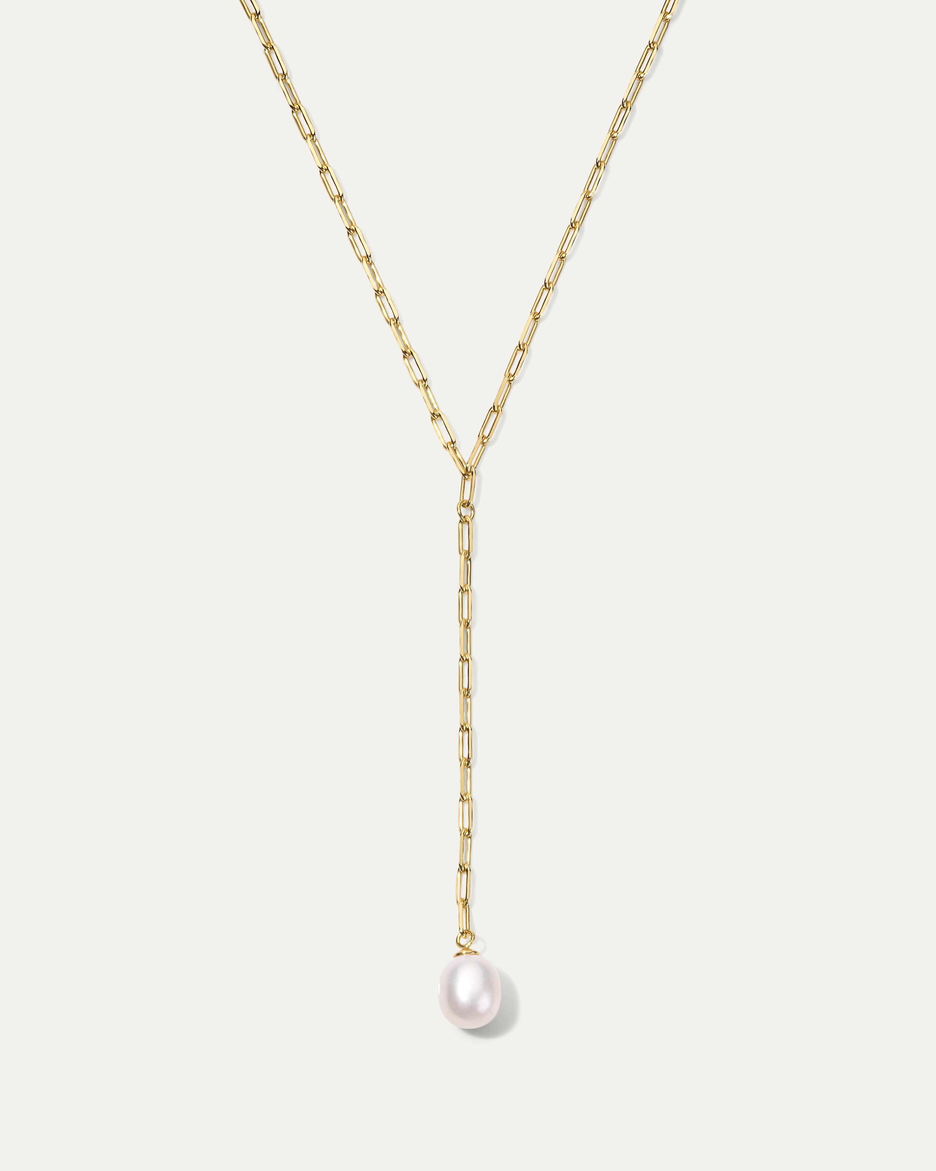 The Everyday Pearl Lariat Necklace