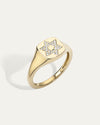 The Star of David Diamond Signet Ring