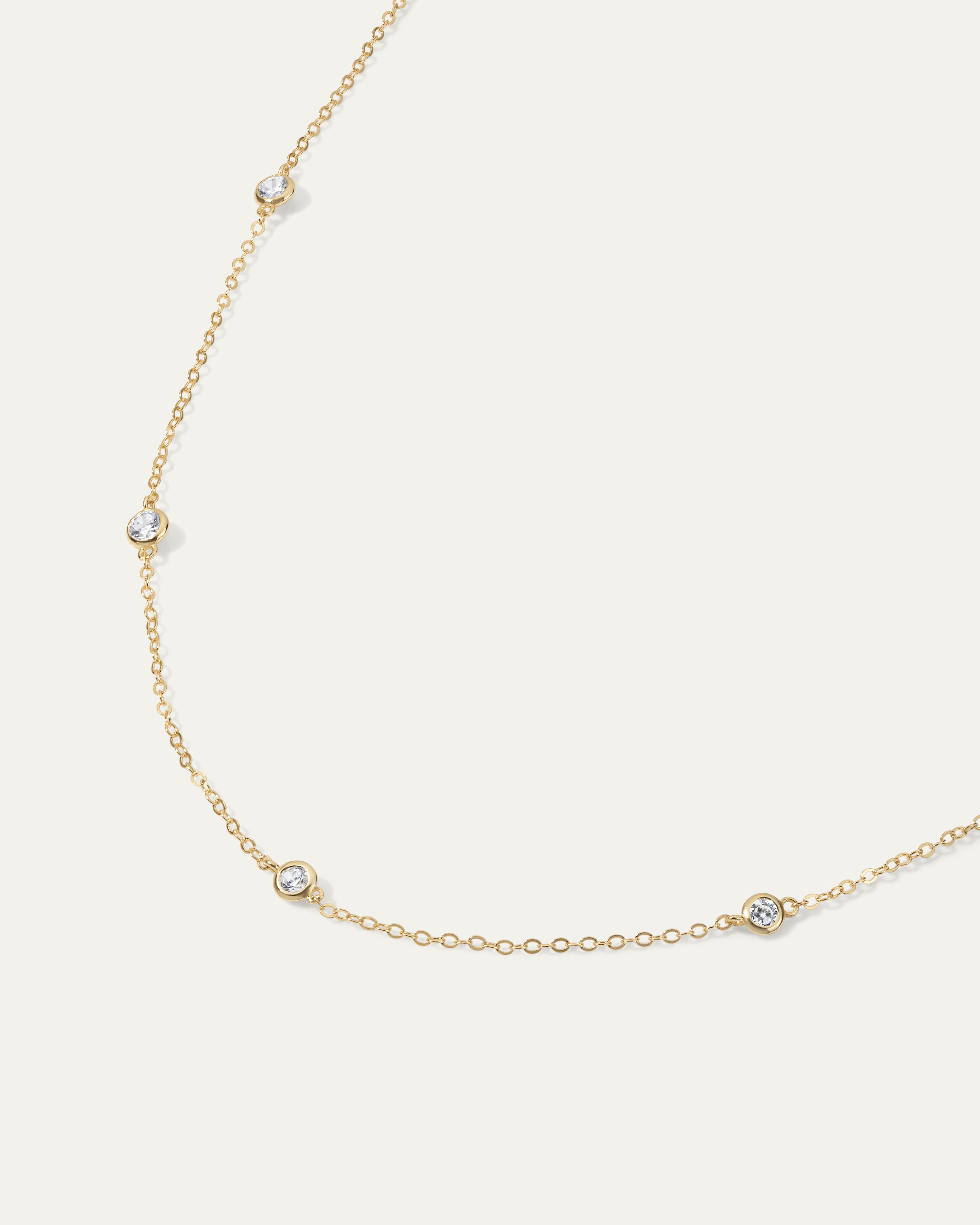 The Everyday Diamond Bezel Station Necklace