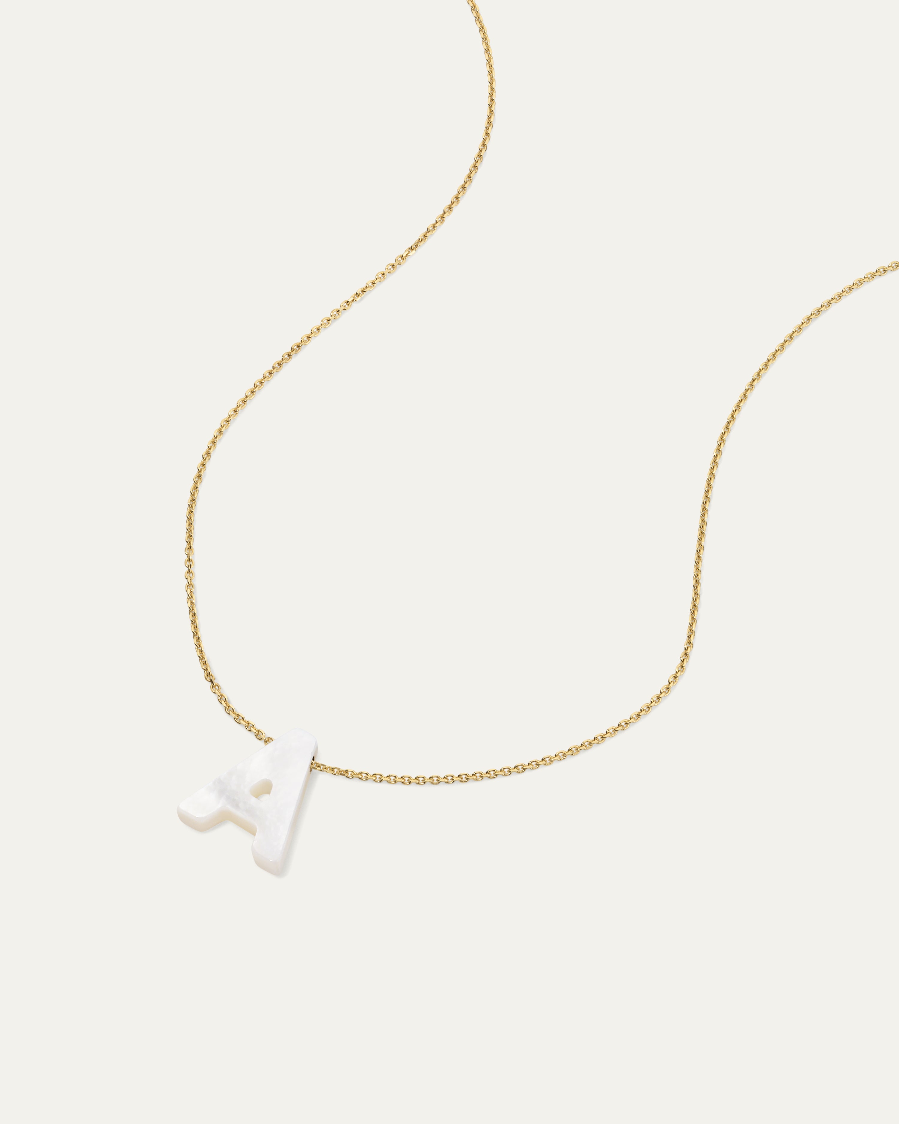 The Mother of Pearl Initial Necklace