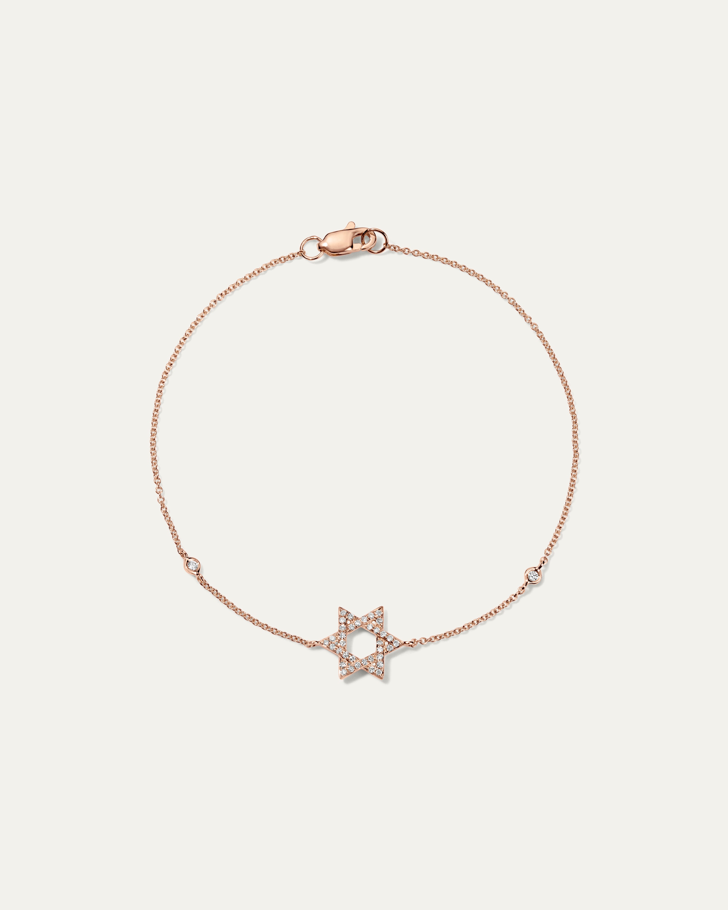 Star of David Pavé Diamond Bracelet