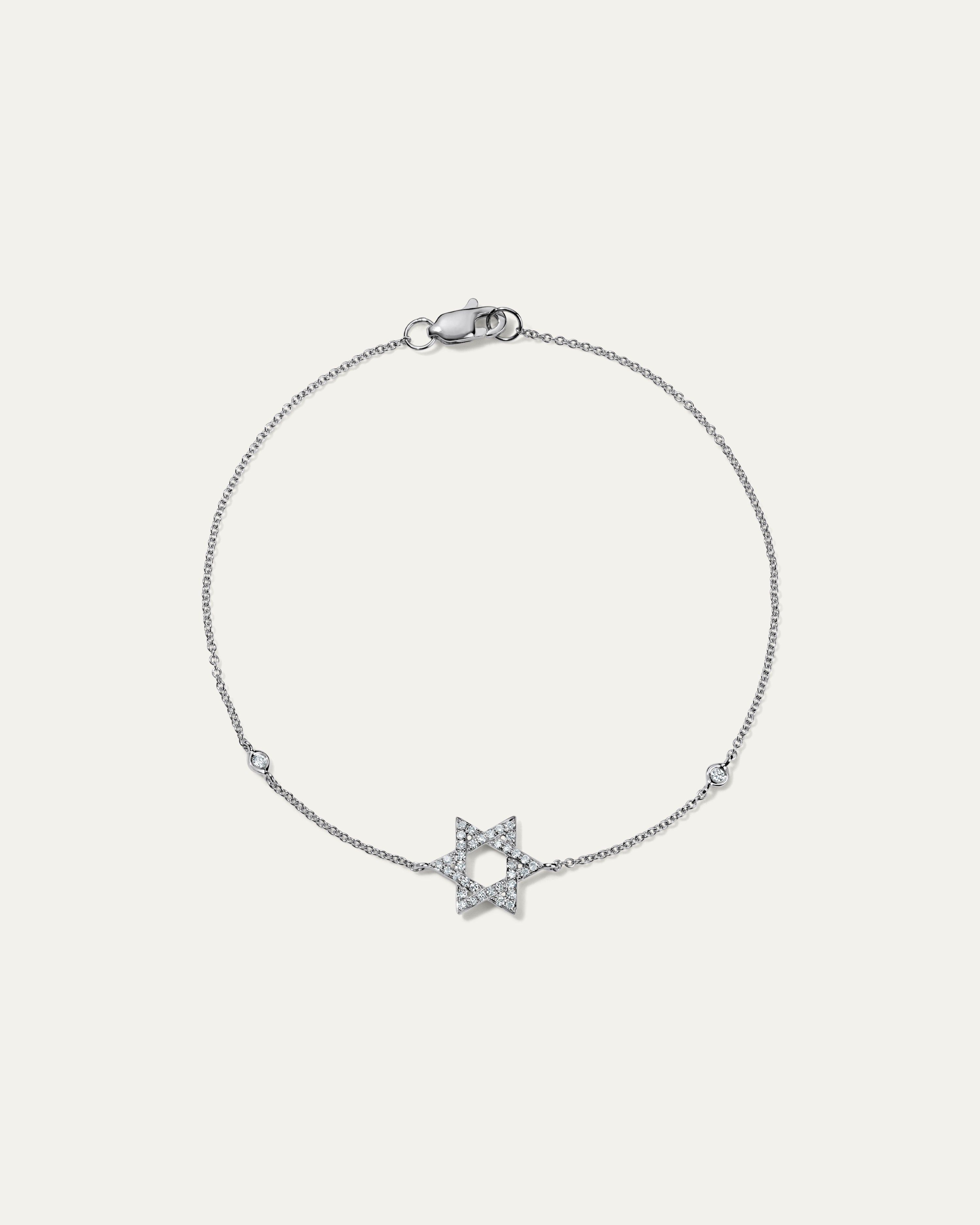 Star of David Pavé Diamond Bracelet