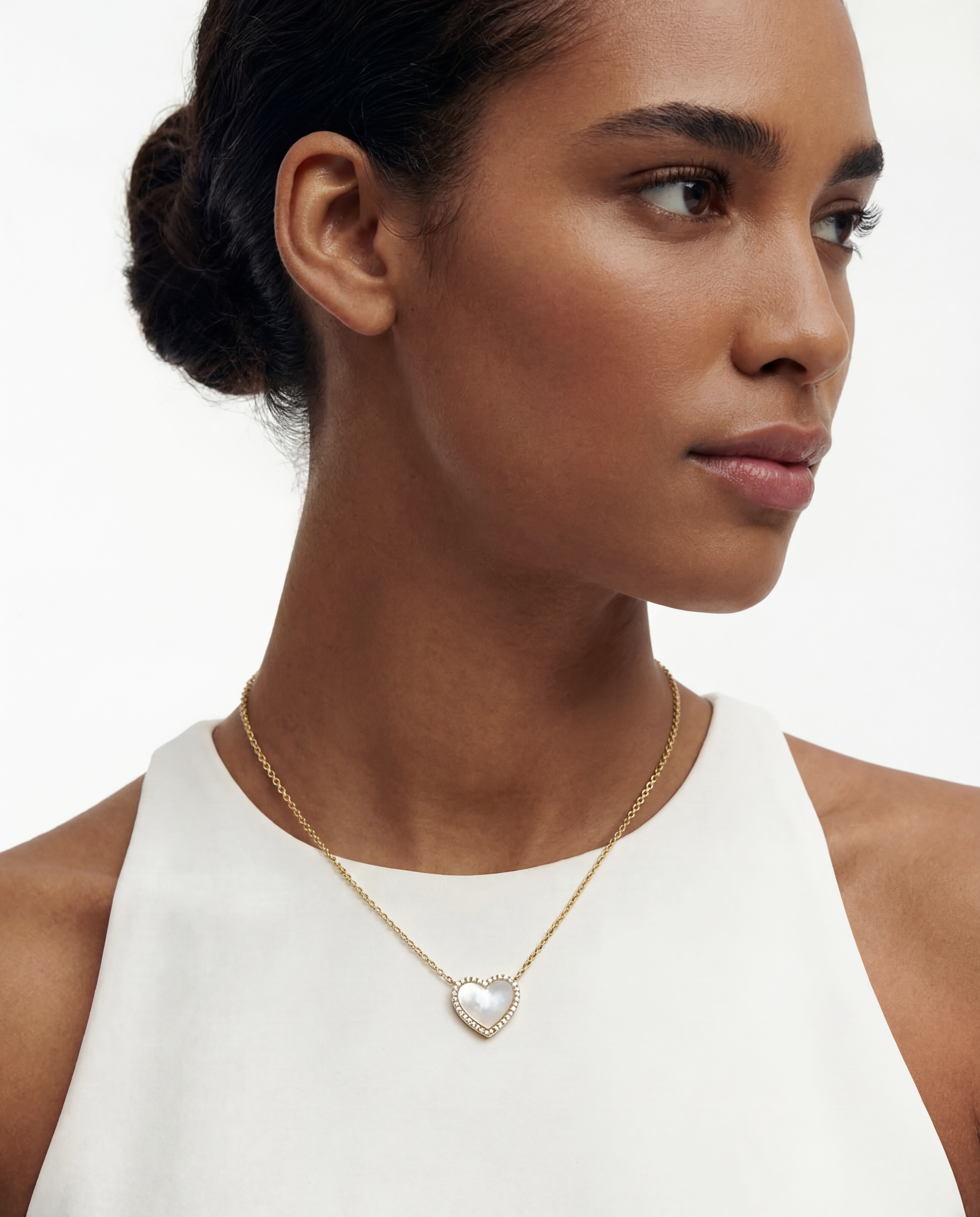Jane My Heart™ Mother of Pearl Diamond Necklace