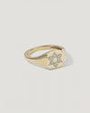 The Star of David Diamond Signet Ring