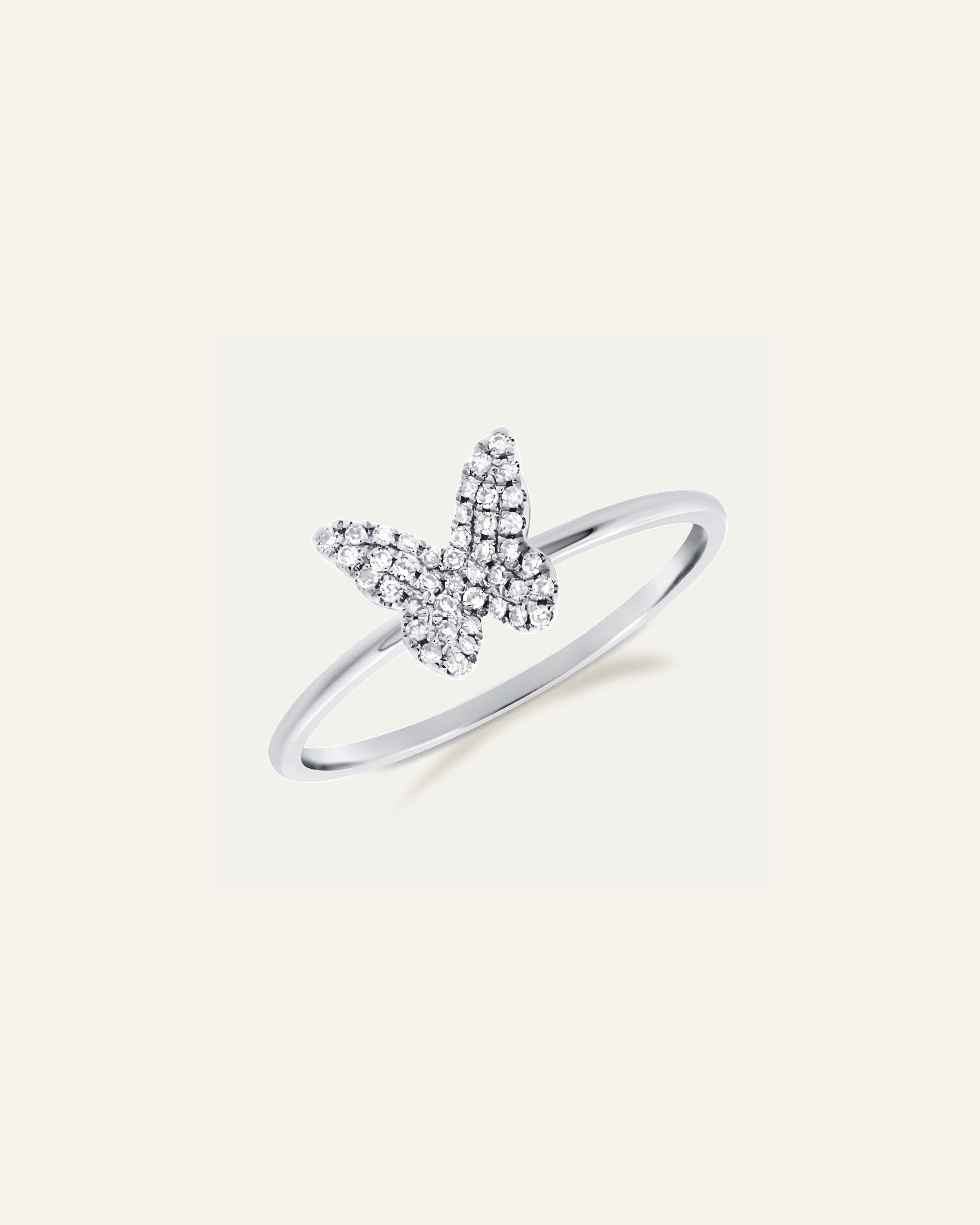 The Pavé Diamond Butterfly Ring